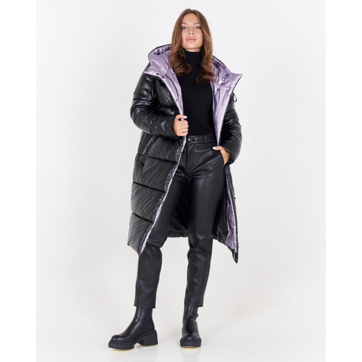 Куртка модель 257 Armani чорний/бузок